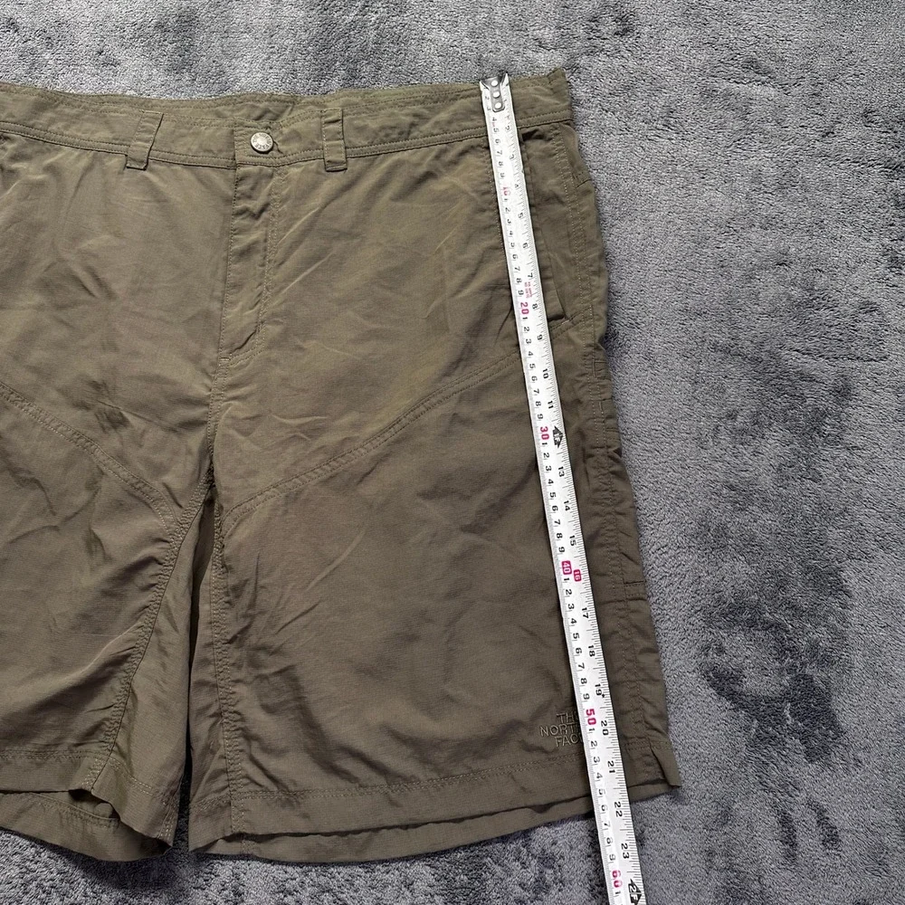The North Face Packable Hiking Shorts Mens 40 Green Nylon Ripstop Cargo Outdoor
